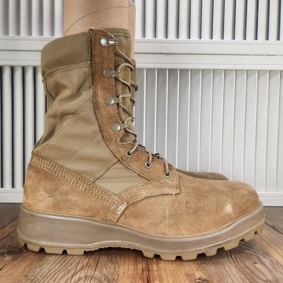 Belleville AFSTC Mens Sz 11 R Coyote Steel Toe Hot Weather Military Combat Boots - Picture 1 of 10